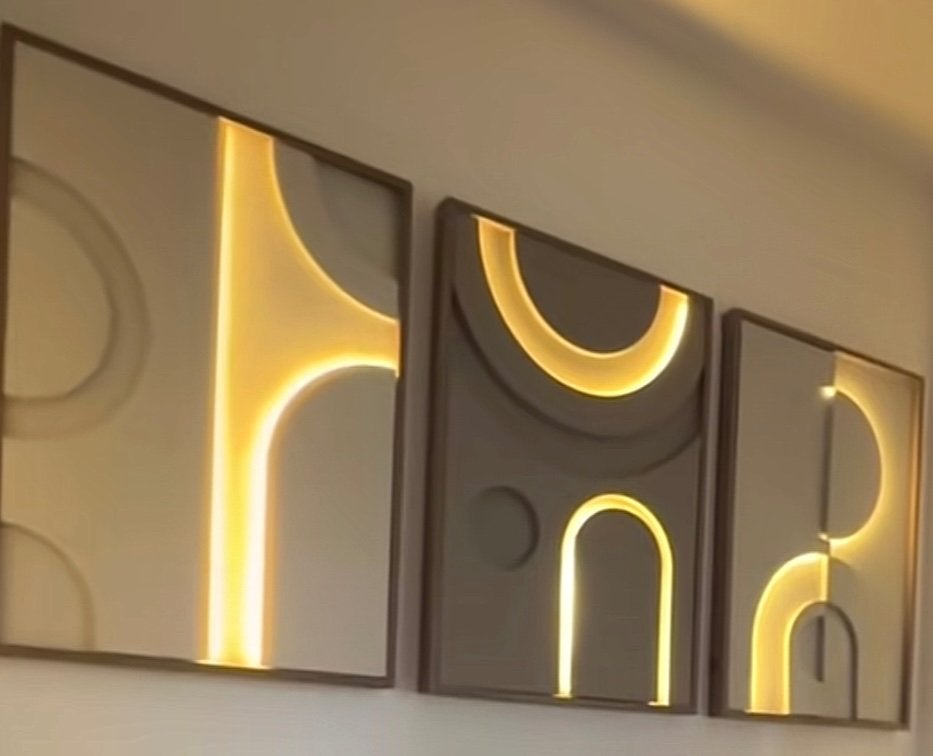 2x Luxe LED Wanddecoratie | Limited Edition, Ophalen, Nieuw