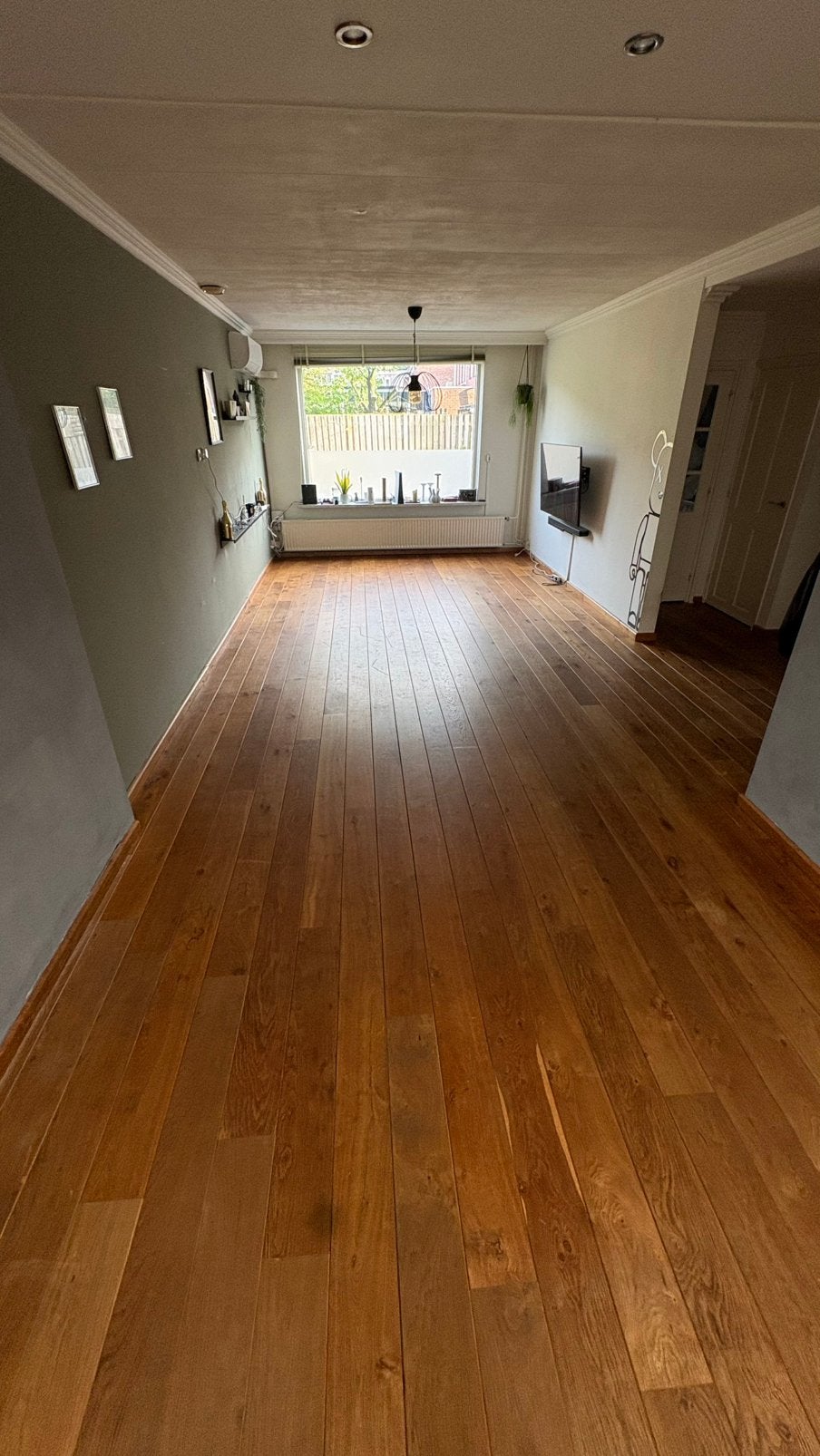 Mooie houteneiken vloer +-30m2, Gebruikt, 10 m² of meer, 10 tot 30 cm, Hout