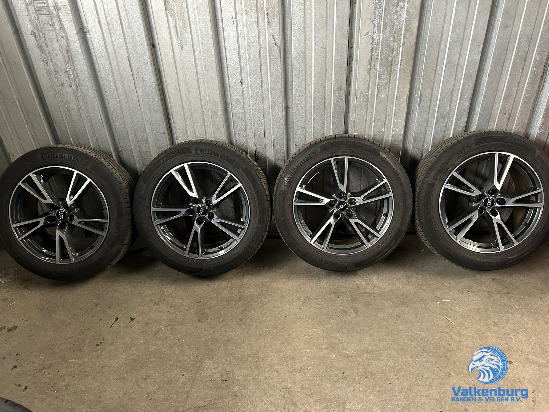 5-6mm! Originele Audi Q5 SQ5 80A 19 inch antraciete velgen 5, 19 inch, Gebruikt, -, -