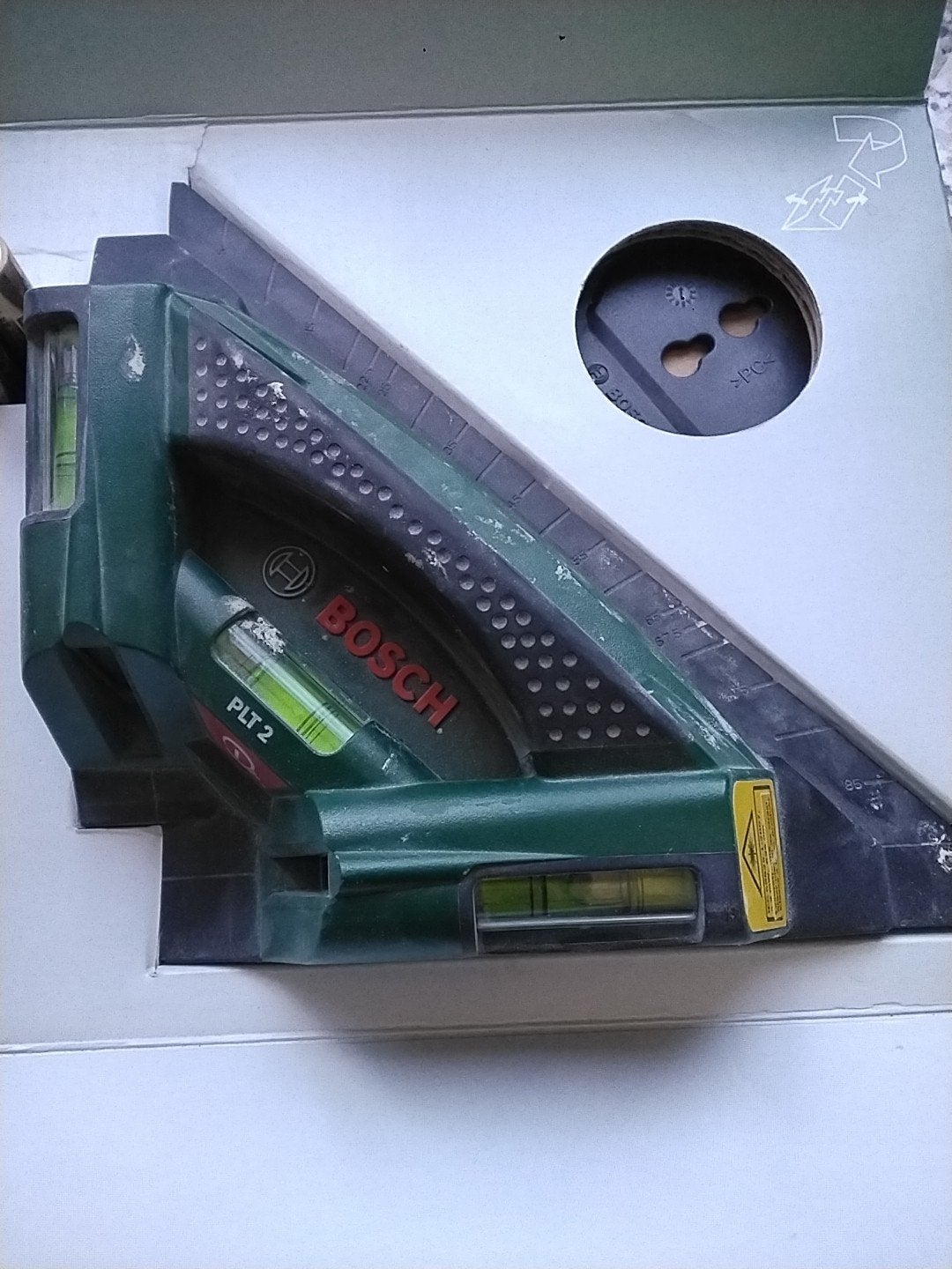 Gereedschap Bosch laser tegel legger met 2 laserlijnen, Ophalen, Zo goed als nieuw, Minder dan 600 watt