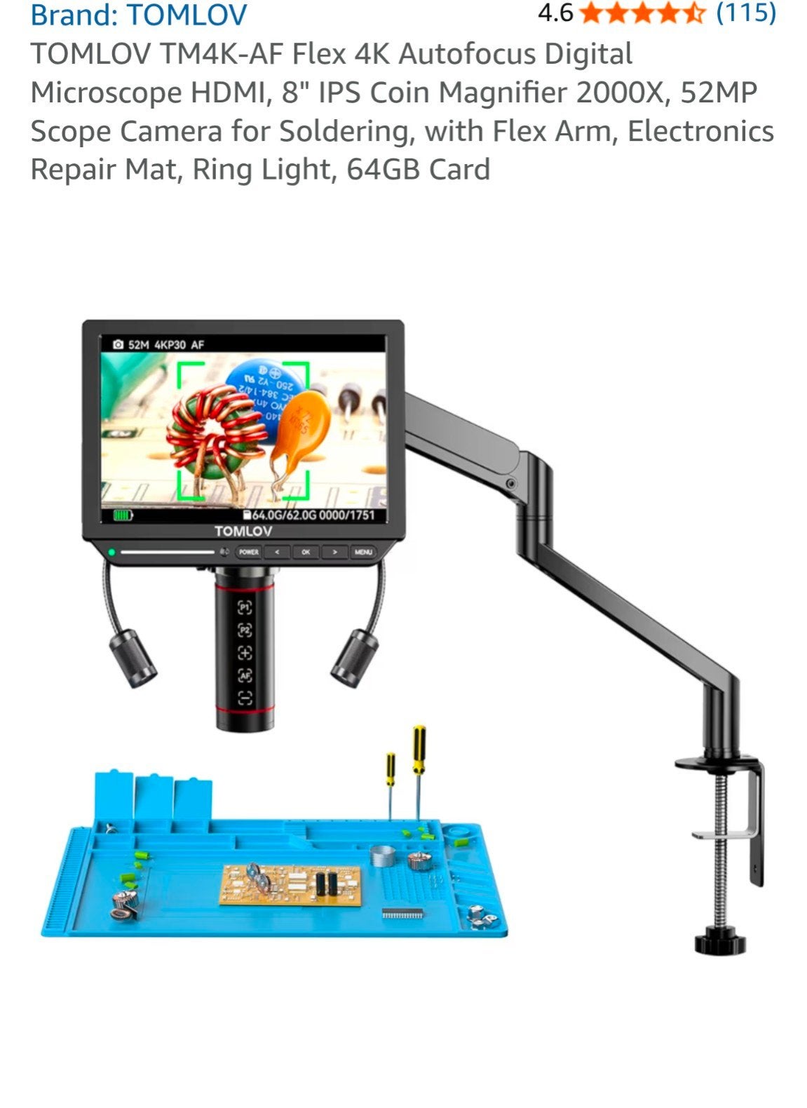 Microscoop 4K voor elektronica & smartphone reparaties, Ophalen of Verzenden, Zo goed als nieuw