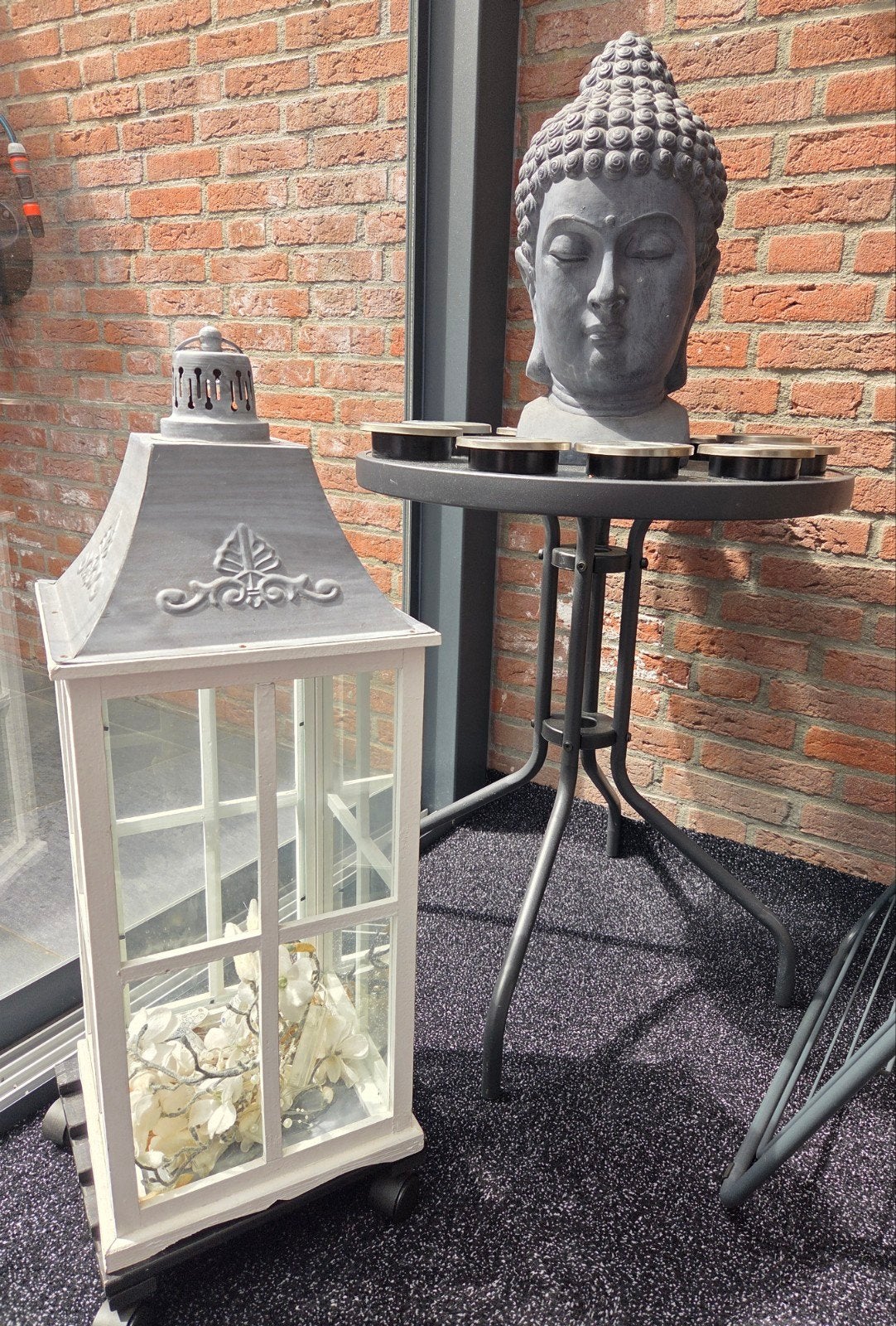Windlicht 73cm, Huis en Inrichting, Woonaccessoires | Kandelaars en Kaarsen, Ophalen of Verzenden, Metaal, 50 tot 75 cm