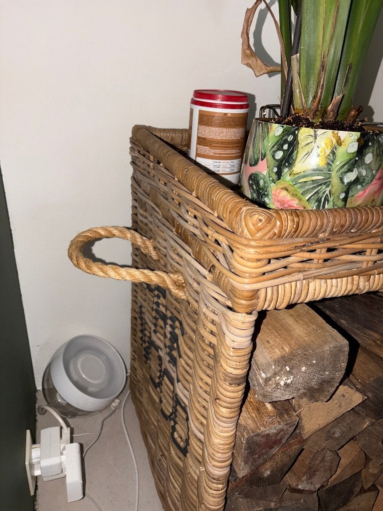 Prachtig Rivièra Maison rek/mand voor haardhout, Minder dan 3 m³, Ophalen, Overige houtsoorten, Blokken