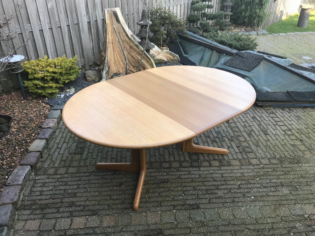 Gudme ronde ovale uitschuifbare tafel deens design eiken, Ophalen