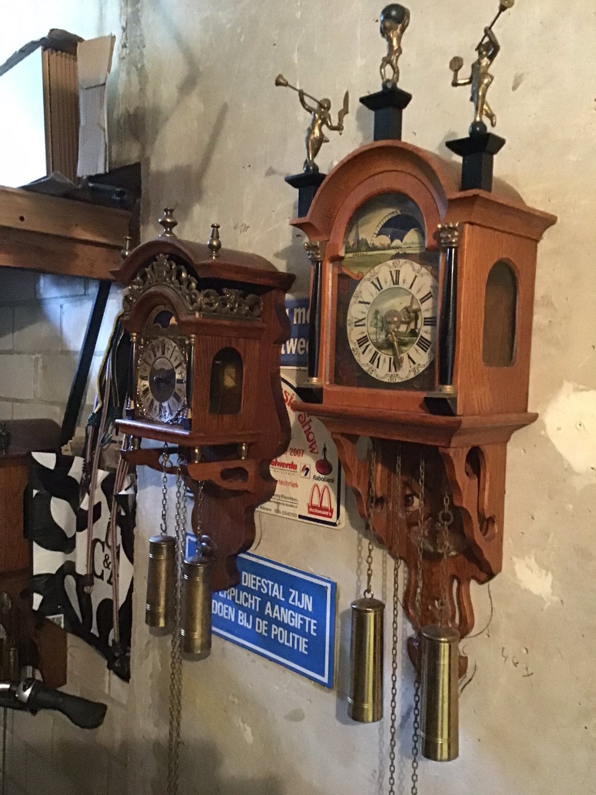 5 x antieke klok in een koop, Ophalen