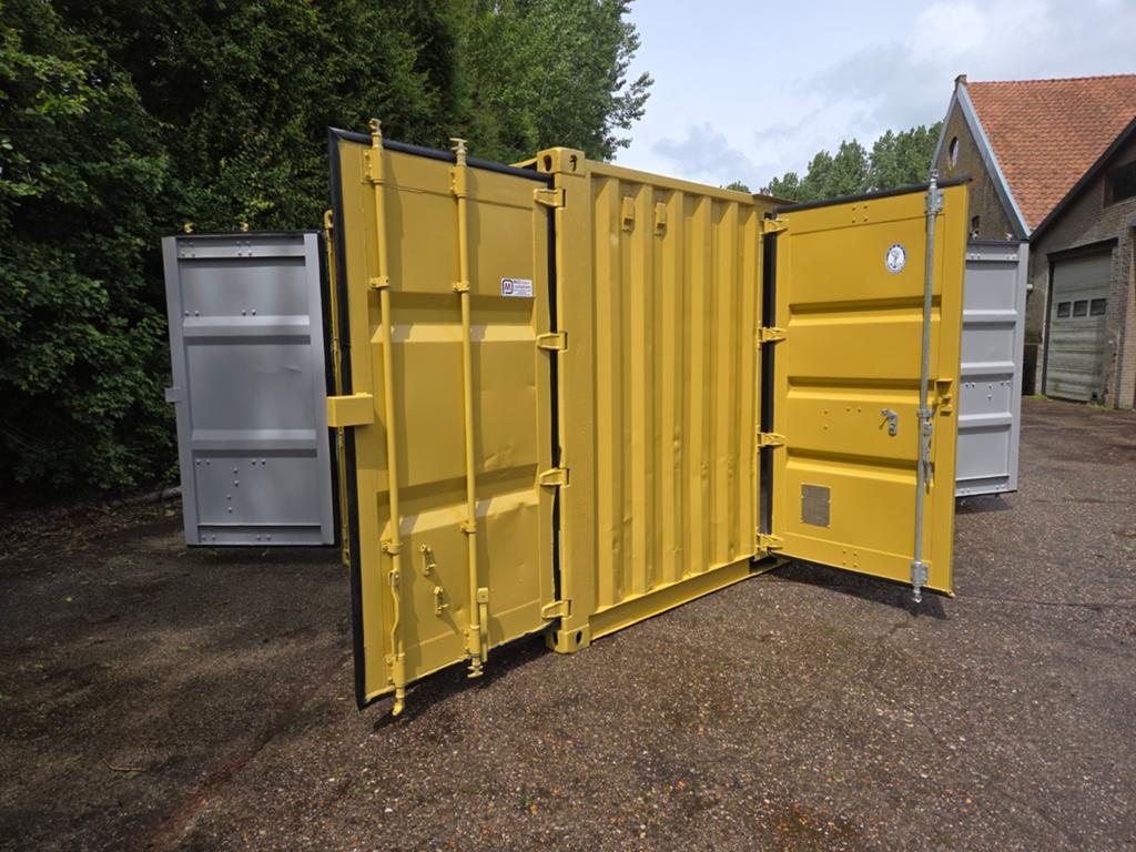 20 ft zeecontainer met extra zijdeuren nieuwbouw, Ophalen of Verzenden