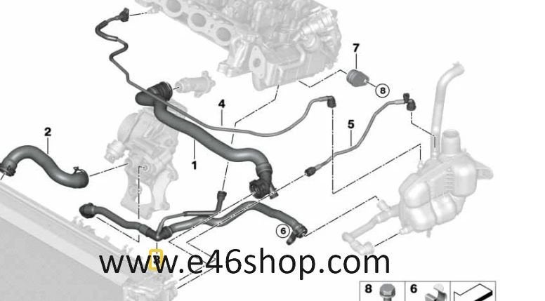 bmw / MINI koelslang oem 17128593799 nieuw org bmw, -, -, Nieuw, Ophalen of Verzenden