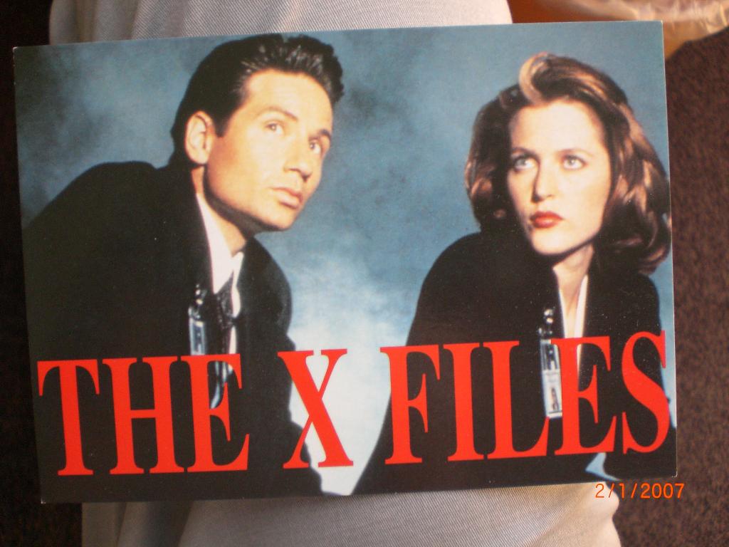kaart X - Files Gillian Anderson David Duchovny, Verzamelen, Ophalen of Verzenden, 1980 tot heden, Ongelopen, Sterren en Beroemdheden