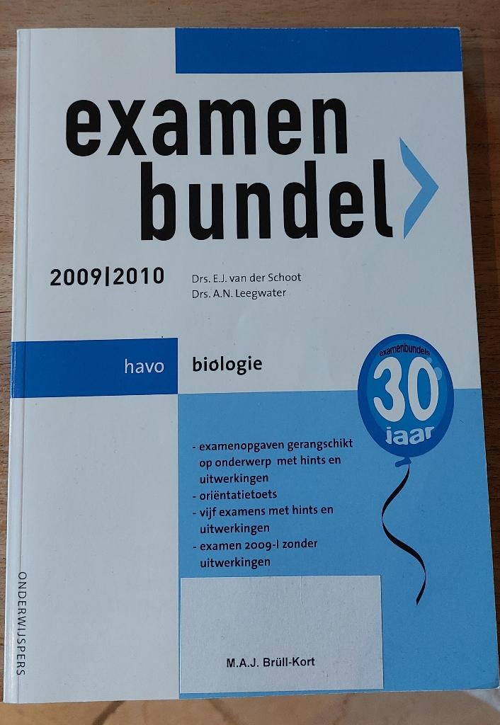 examenbundel Biologie HAVOj, Ophalen of Verzenden, Zo goed als nieuw, HAVO, Biologie