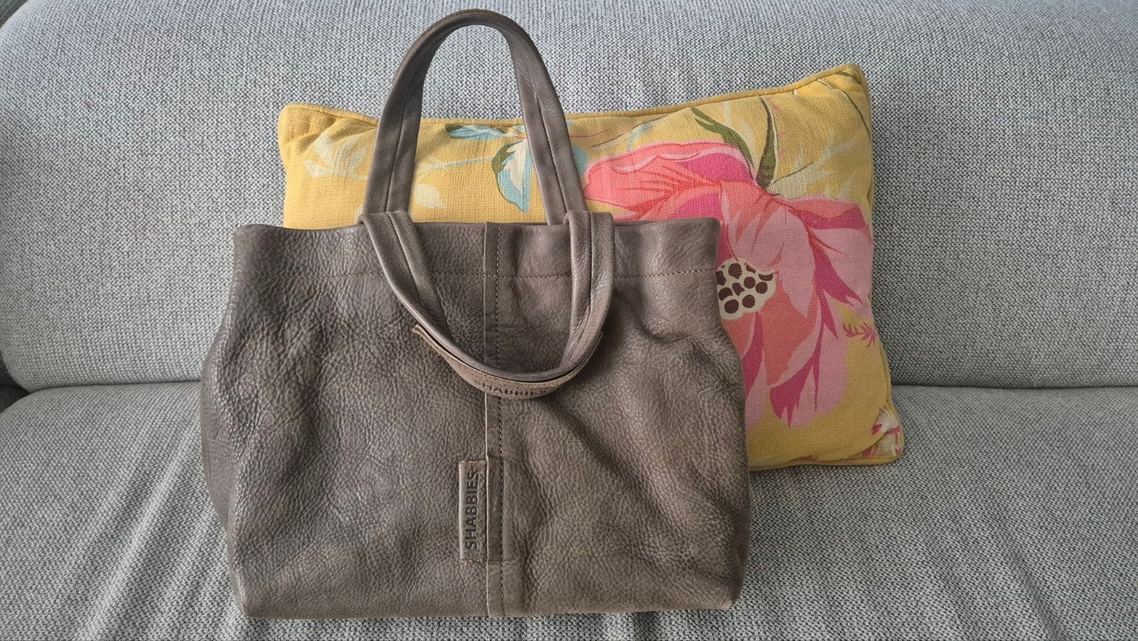 Shabbies Amsterdam leren handtas, Ophalen of Verzenden, Gebruikt, Bruin, Handtas