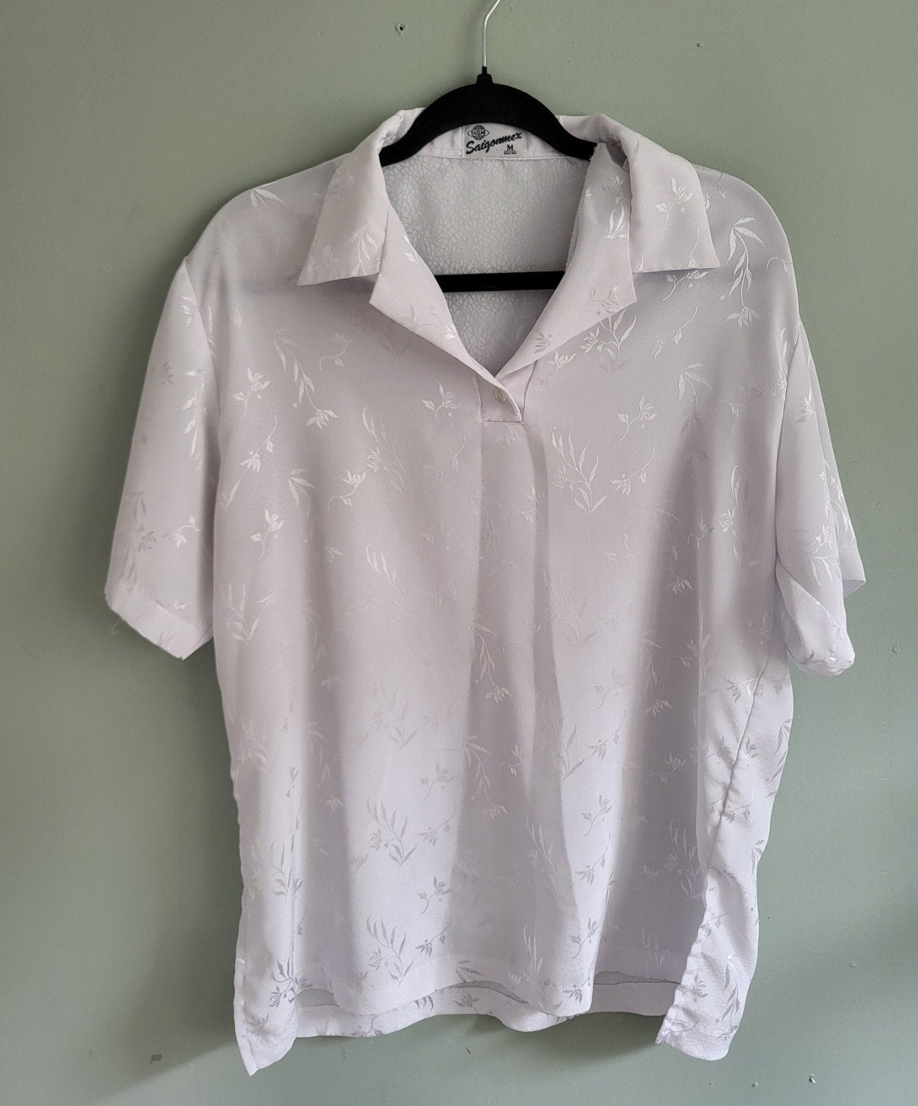 Witte Vintage Blouse Overhemd Tuniek Maat L, Kleding | Dames, Satyana, Verzenden, Wit, Maat 42/44 (L)