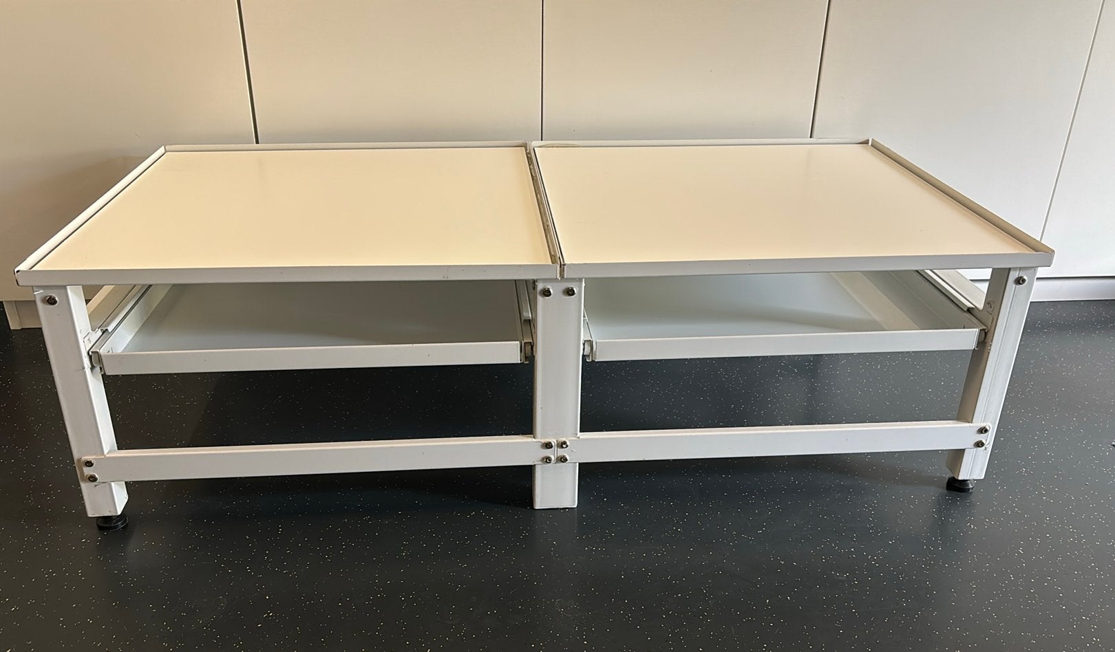 Wasmachine- en drogerverhoger met schuifplank wit, Witgoed en Apparatuur, Wasmachines, Ophalen, Gebruikt, 1200 tot 1600 toeren