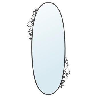 IKEA EKNE spiegel - Ovale wandspiegel met krullen, Huis en Inrichting, Woonaccessoires | Spiegels, Minder dan 50 cm, Gebruikt