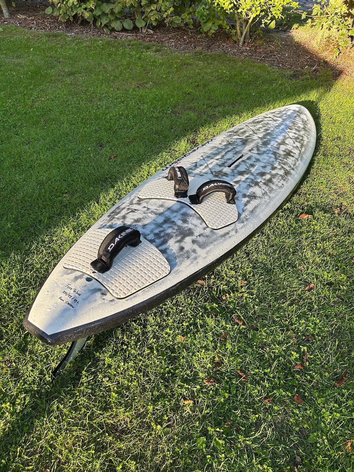 Wavegasm custom freewaveboard 89L, Met voetbanden, Gebruikt, Minder dan 250 cm, Plank