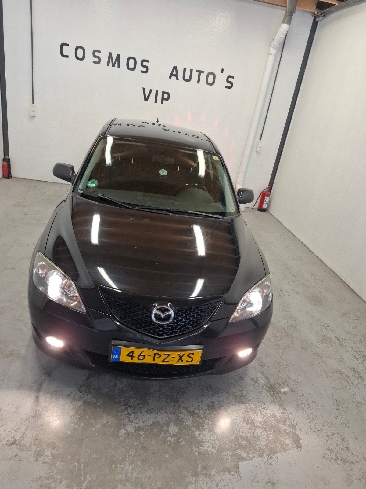 Mazda 3 1.6 Hatchback 2005 Zwart, Auto's, Voorwielaandrijving, 1160 kg, 4 cilinders, Zwart