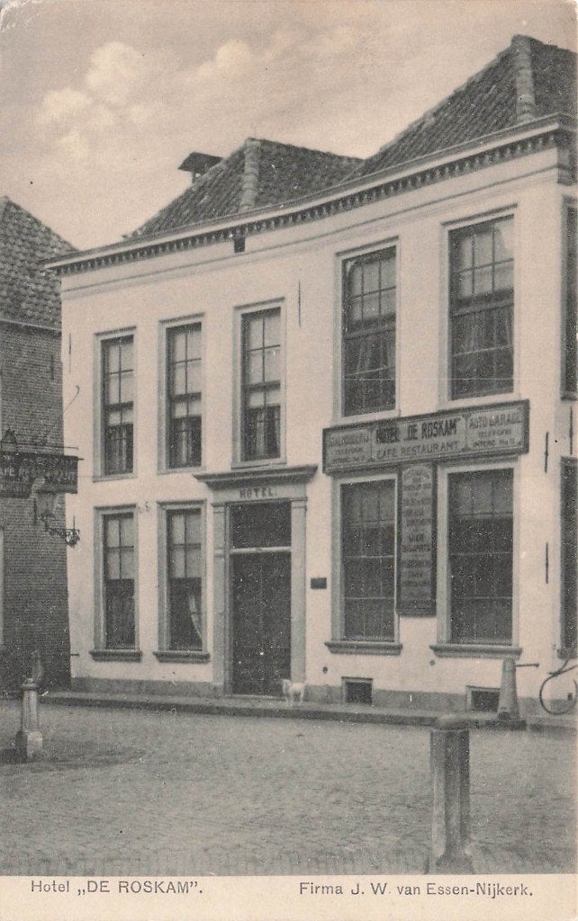 AM273 Nijkerk Hotel De Roskam 1918, Verzenden, Voor 1920, Gelopen, Gelderland