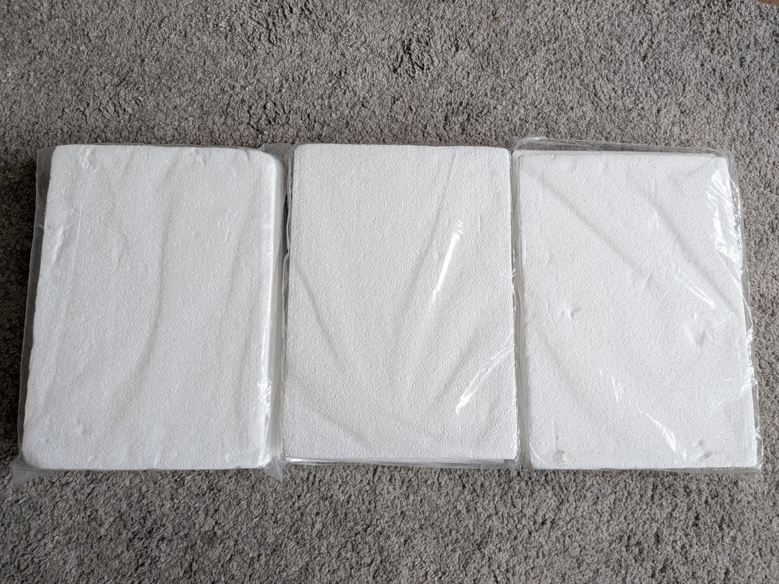 3 pakken van 3 Nieuwe Witte Piepschuim Platen, Hobby en Vrije tijd, Ophalen, Overige thema's, Nieuw, Kunststof
