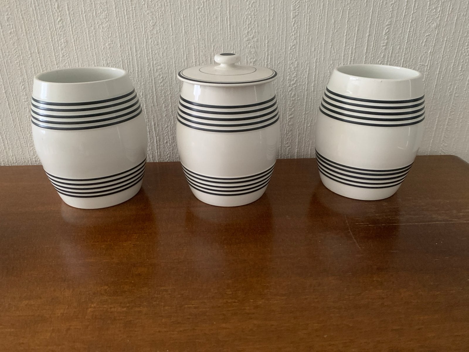Vintage Société Céramique Maastricht voorraadpotten15 cm, Antiek en Kunst, Ophalen of Verzenden
