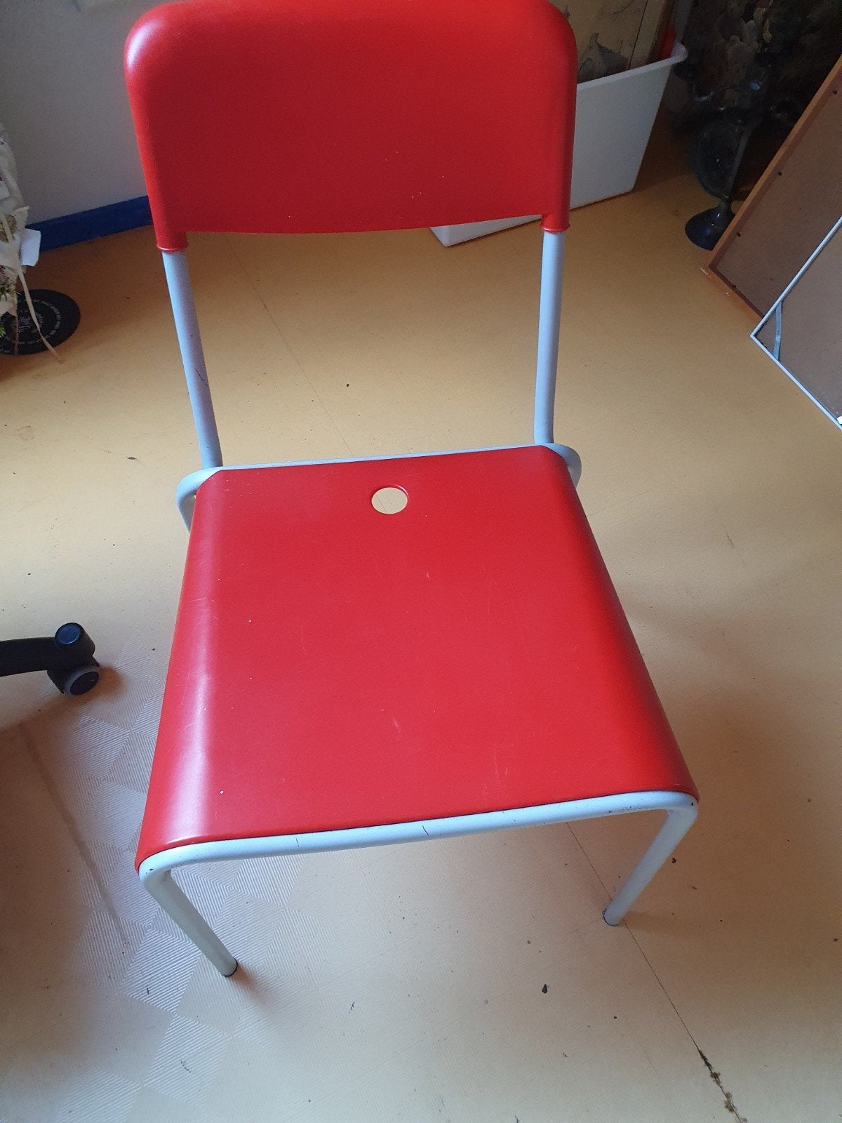 italiaanse stoelen, in een vurig kleurtje, Ophalen, Gebruikt, Rood, Kunststof