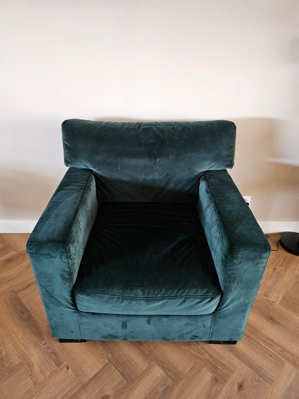 groene fauteuil, Huis en Inrichting, Fauteuils, Ophalen, 75 tot 100 cm, Stof, 75 tot 100 cm