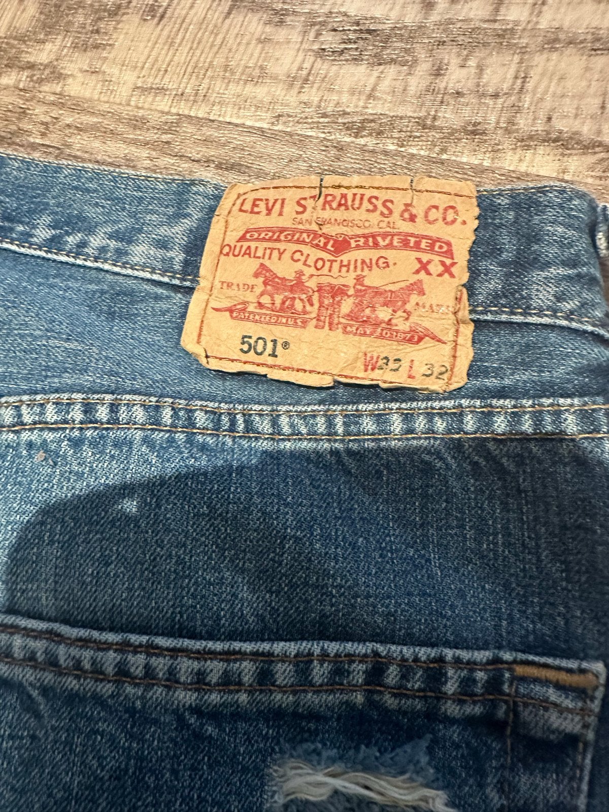 Vintage Levi's 501 Jeans - Zeer Gewild Model, Kleding | Heren, Ophalen, Gedragen, Blauw, W33 - W34 (confectie 48/50)