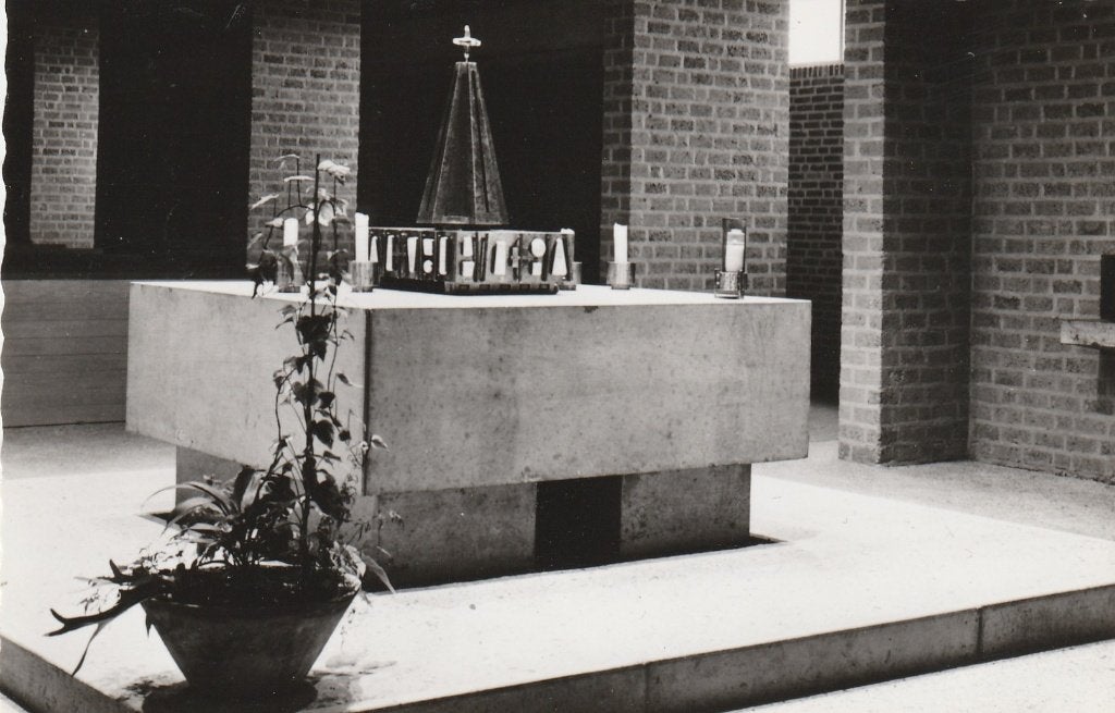 st michielsgestel- interieur st christoffelkerk, Ophalen of Verzenden, 1940 tot 1960, Noord-Brabant