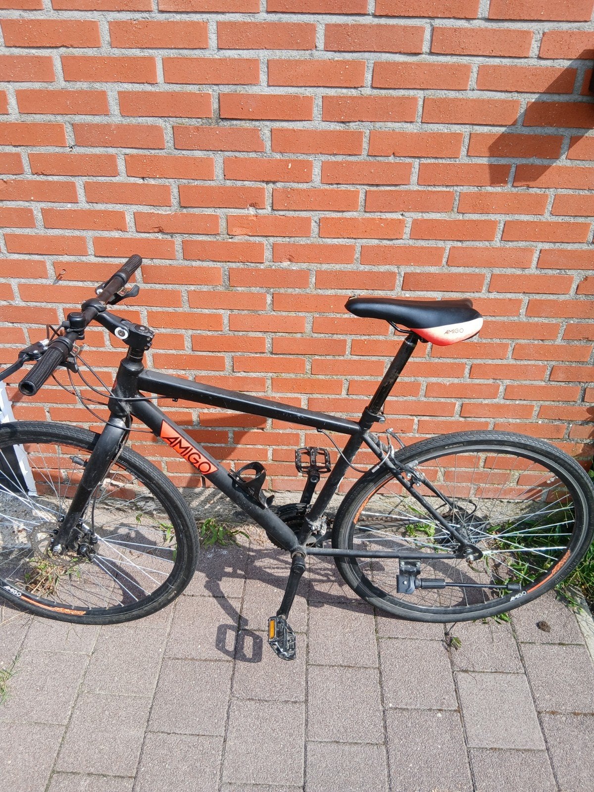 Amigo fiets - Zwart met oranje accenten, Overige merken, Gebruikt, Velgrem, Ophalen of Verzenden