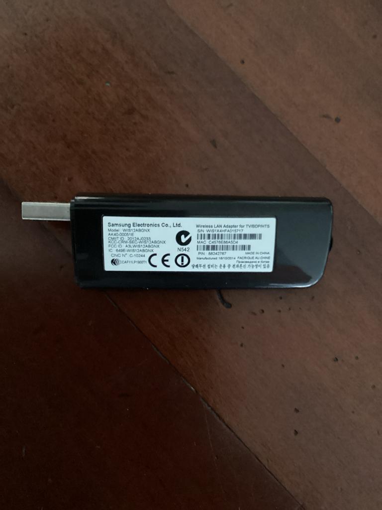 Samsung WIS12ABGNX Draadloze LAN Adapter voor TV/BDP/HTS, Ophalen of Verzenden, Zo goed als nieuw, Minder dan 2 meter, Overige kabels
