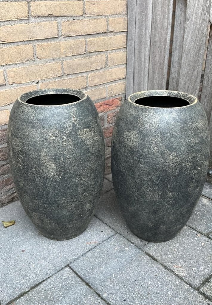 Prachtige set bloempotten, Tuin en Terras, Ophalen, Rond, Binnen, Zo goed als nieuw