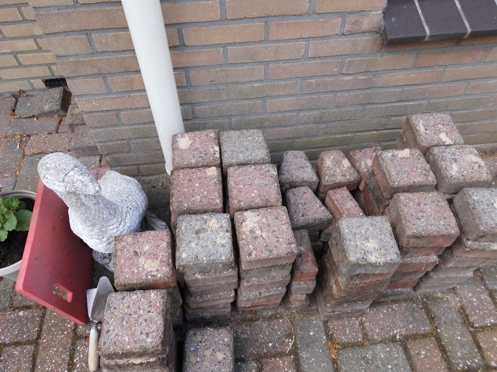klinkertjes 12,5 x 12,5 cm, Tuin en Terras, Ophalen, Gebruikt, Overige typen, Minder dan 5 m²