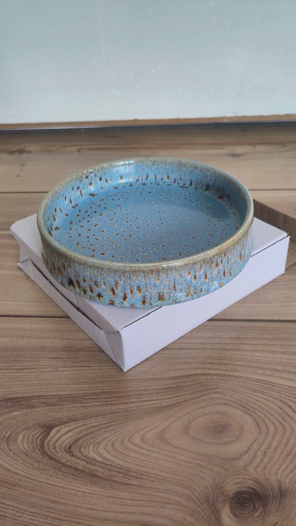 Katten voerbakje keramiek blauw, Ophalen of Verzenden, Nieuw