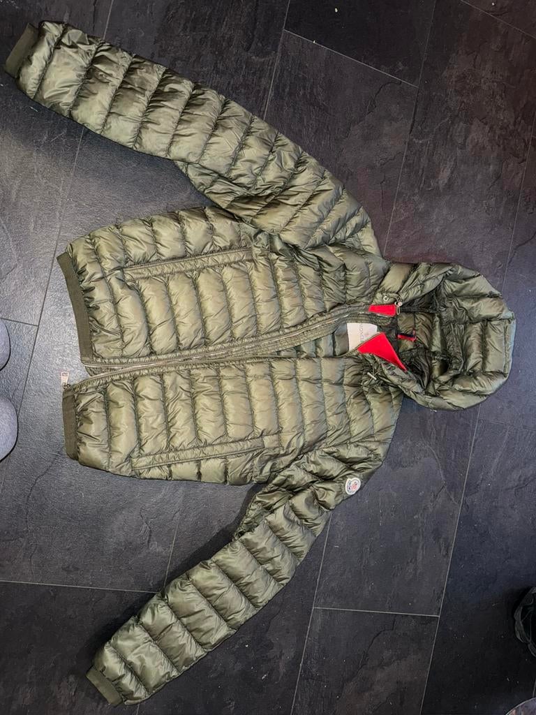 Moncler jas, Ophalen of Verzenden, Gedragen, Maat 48/50 (M), Groen