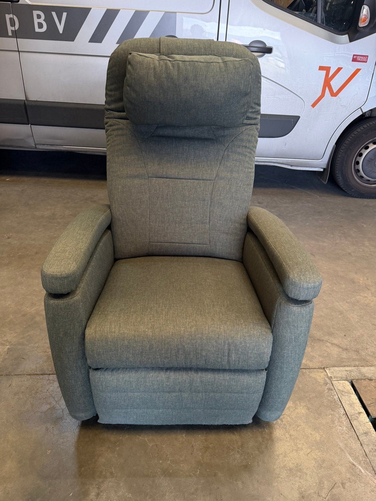 Sta op stoel Fitform vario 570 stof Niroxx groen, Huis en Inrichting, Fauteuils, Ophalen, Minder dan 50 cm, Minder dan 75 cm, Zo goed als nieuw