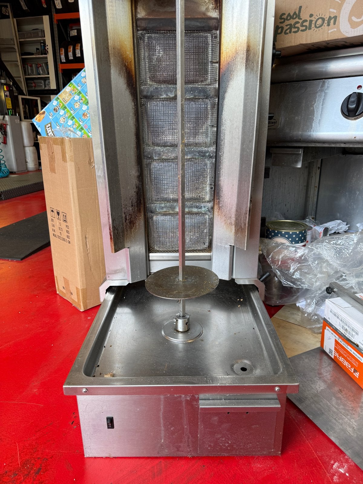 Professionele Döner Kebab Grill - Gebruikt, Ophalen of Verzenden, Gebruikt, Fornuis, Frituur en Grillen