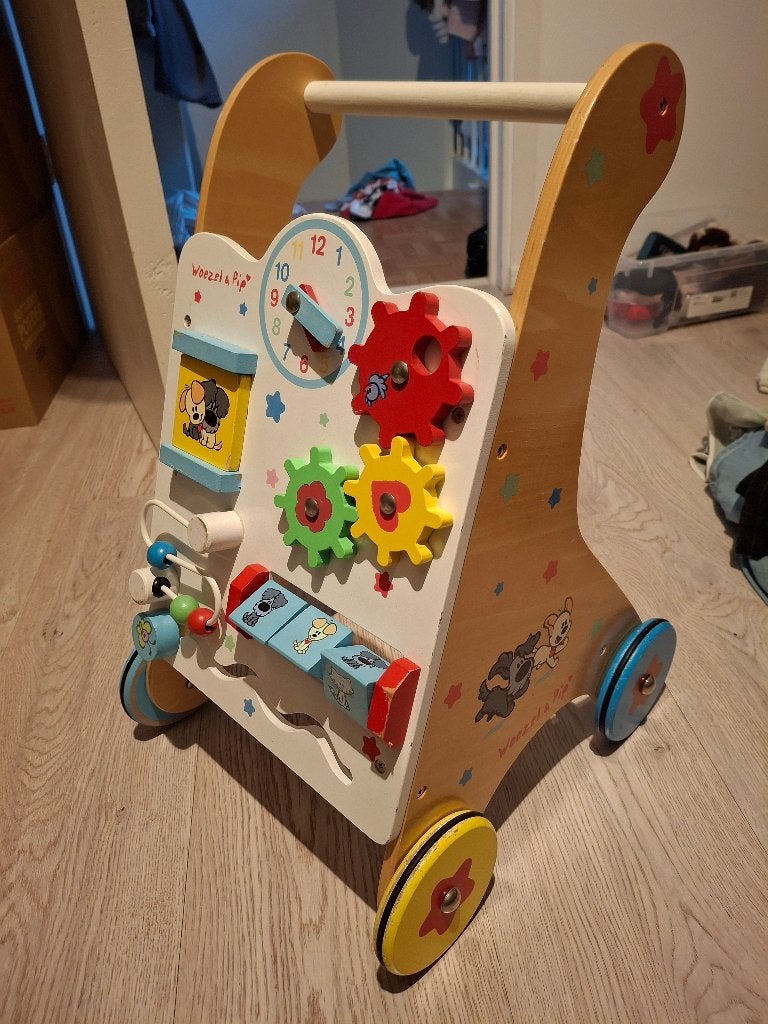 Woezel en Pip loopwagen, Ophalen, Gebruikt, Duw- of Trekspeelgoed