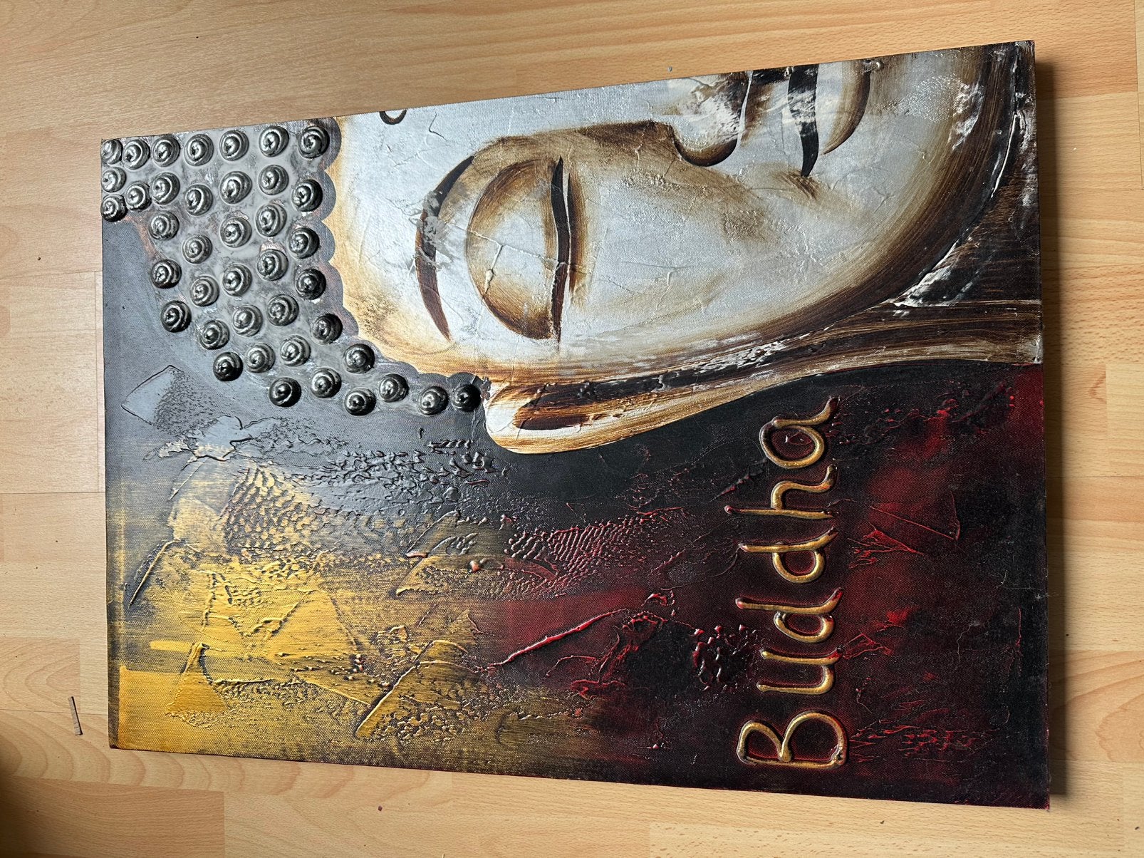 Boeddha Schilderij - Rustgevende Wanddecoratie, Ophalen of Verzenden