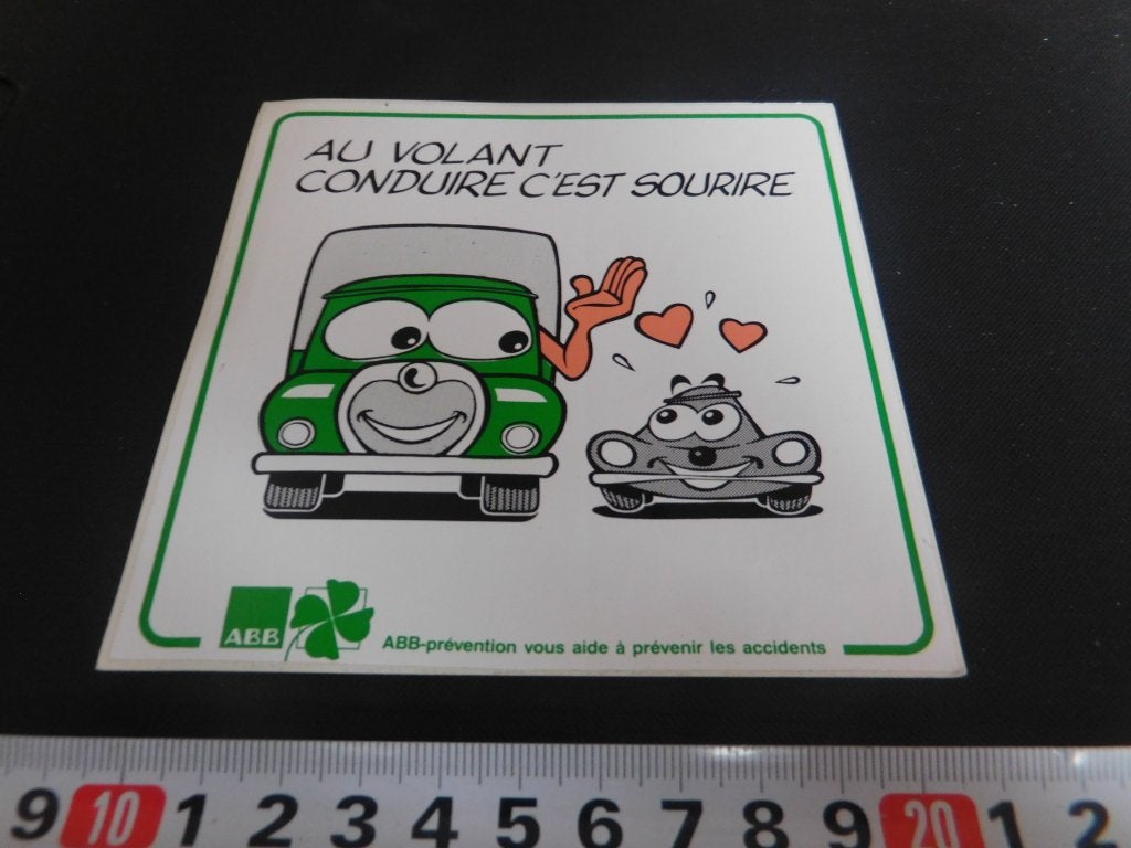 sticker 557 ABB au volant conduire c'est sourire auto truck, Ophalen of Verzenden, Zo goed als nieuw