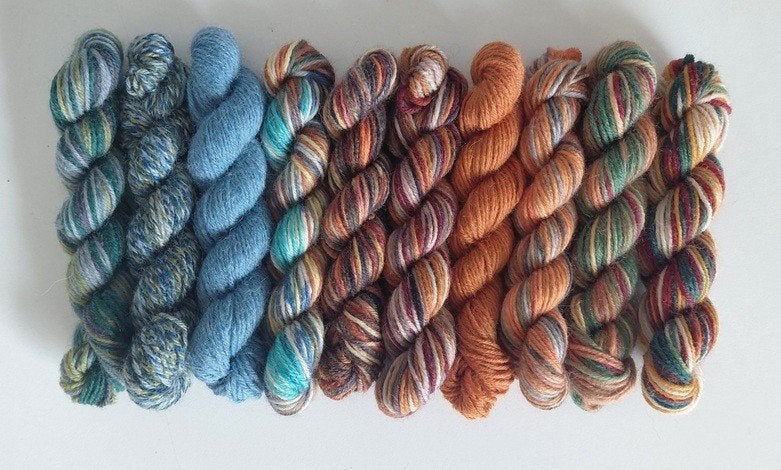 Restjes sokkenwol - 10 x 10 gram - Pakket B, Ophalen of Verzenden, Nieuw, Breien of Haken, Wol of Garen