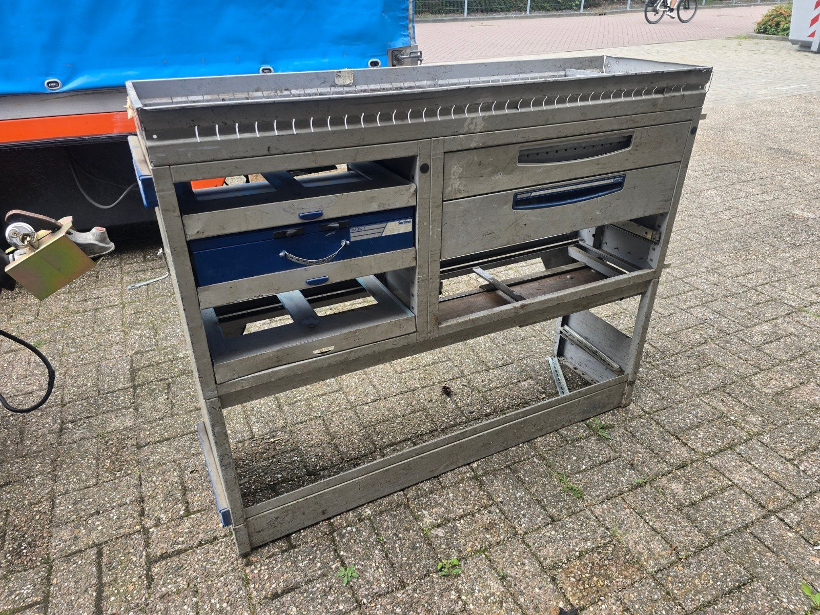 Sortimo bedrijfswageninrichting met laden & koffer, Ophalen, Gebruikt