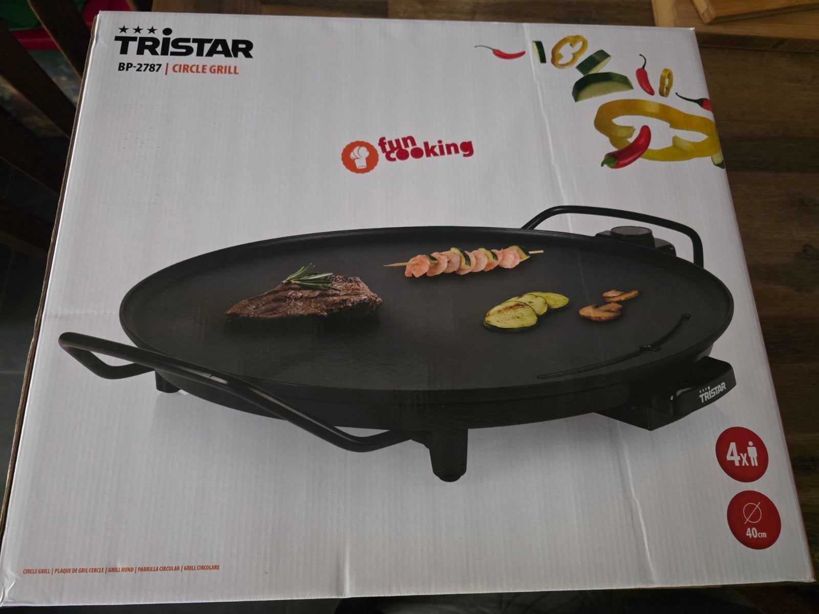 tristar grilplaat 4 personen nieuw ongebruikt, Ophalen, Nieuw, 4 t/m 7 personen