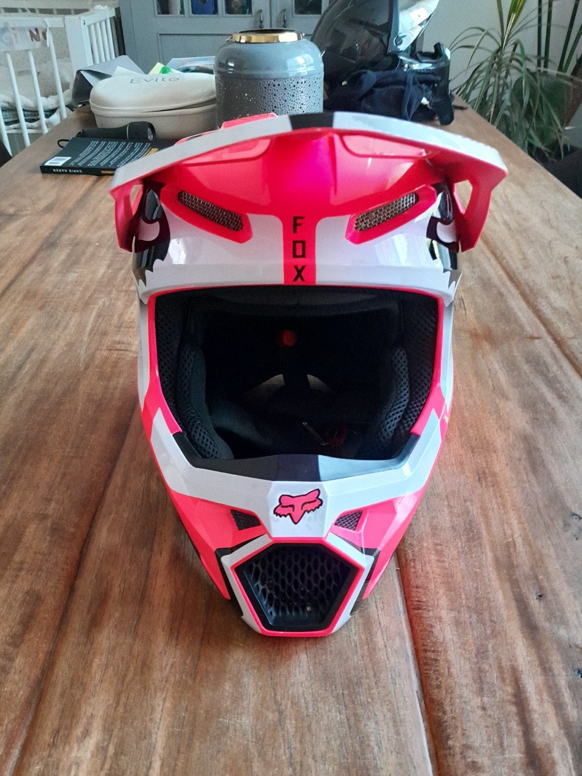 Fox V1 crossmotor helm YTH 52-53cm, Ophalen of Verzenden, Tweedehands, Offroadhelm, Overige merken