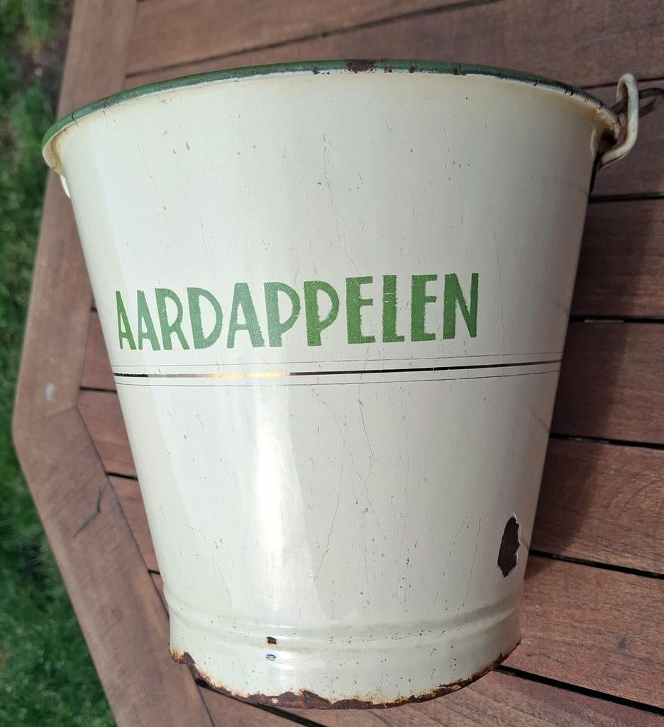 Vintage emaille aardappel emmer, Antiek en Kunst, Antiek | Emaille, Ophalen of Verzenden