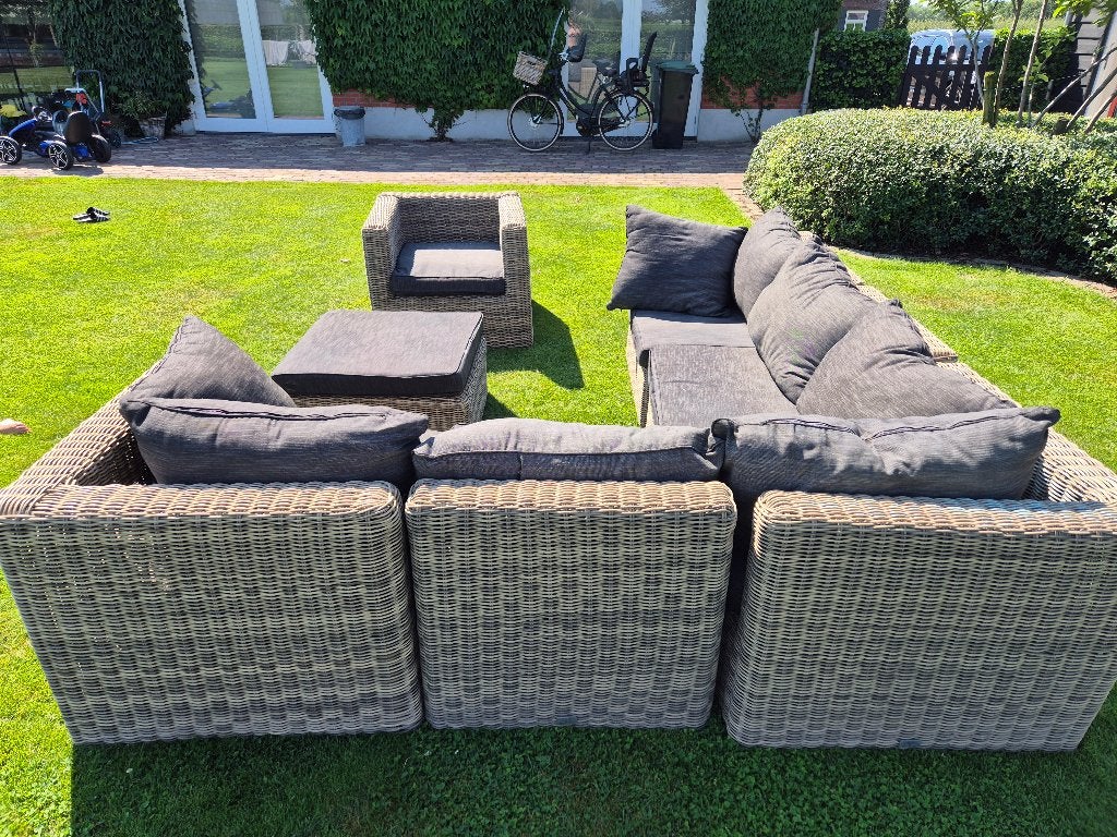 Lounge set, Overige materialen, Gebruikt, Ophalen of Verzenden, Bank