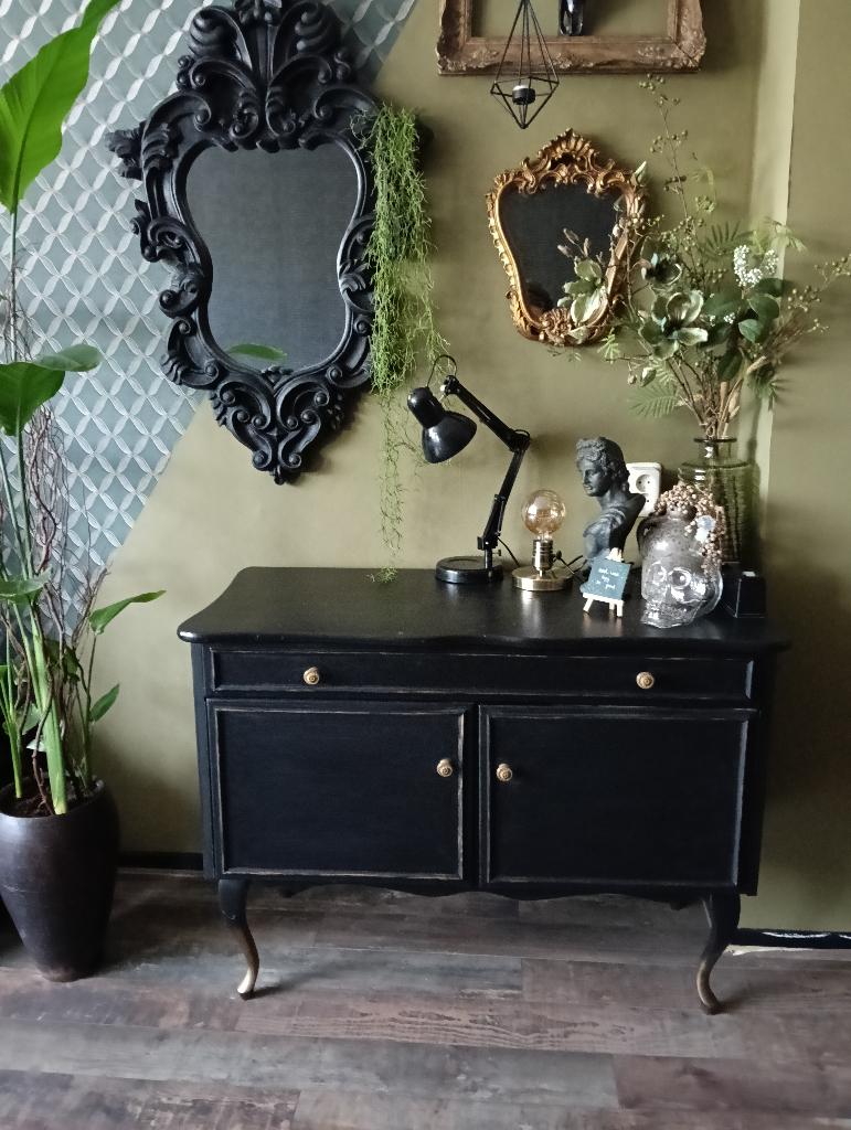 Antiek kastje/ klein dressoir, Ophalen, Barok / queen ann / brocante / oud, 50 tot 100 cm, 25 tot 50 cm