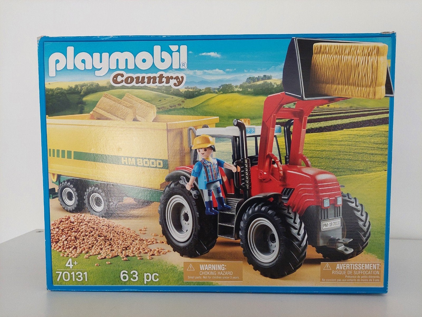 playmobil Grote tractor met aanhangwagen (70131), Complete set, Voertuig, Ophalen of Verzenden, Zo goed als nieuw