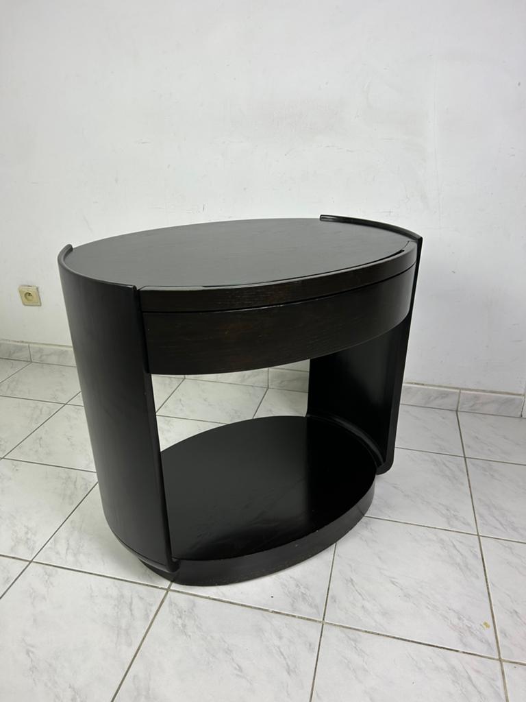 Bijzettafel McGuire San Francisco zwart gelakt vol hout, Ophalen, Gebruikt, 75 tot 100 cm, Modern