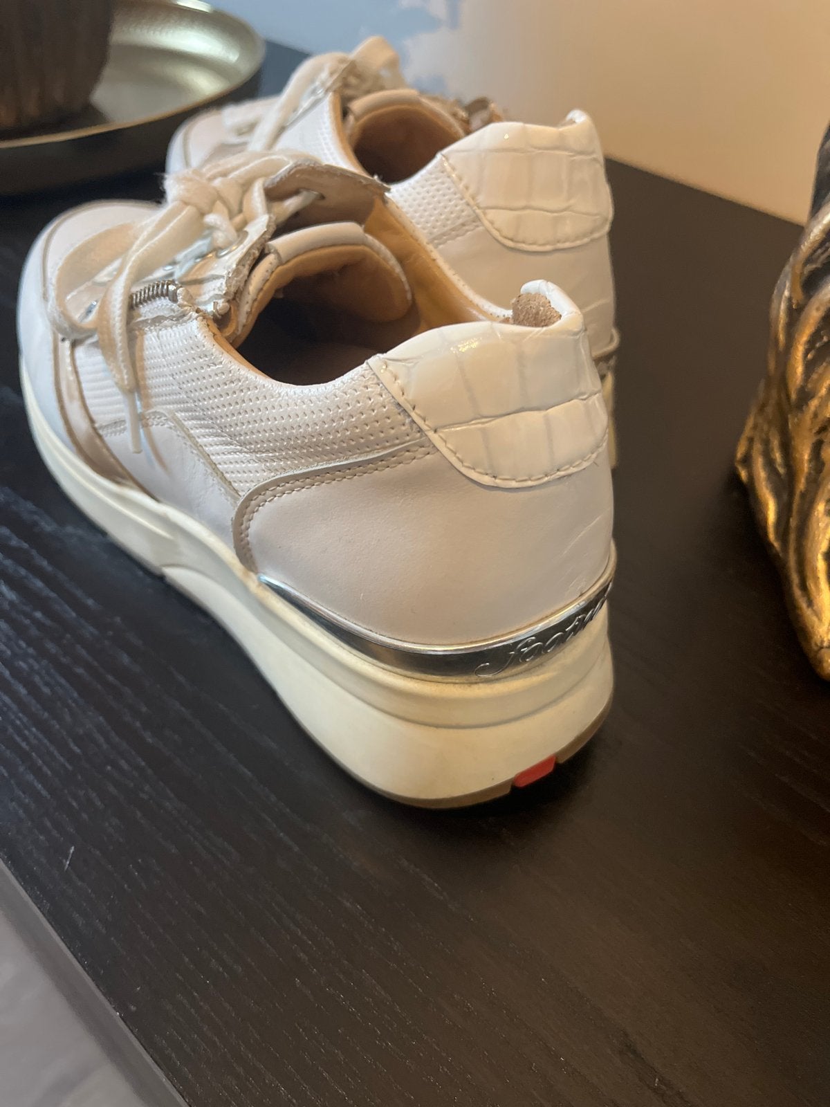 Witte sneakers maat 37, wijdte K, Ophalen of Verzenden, Gedragen, Wit, Sneakers of Gympen