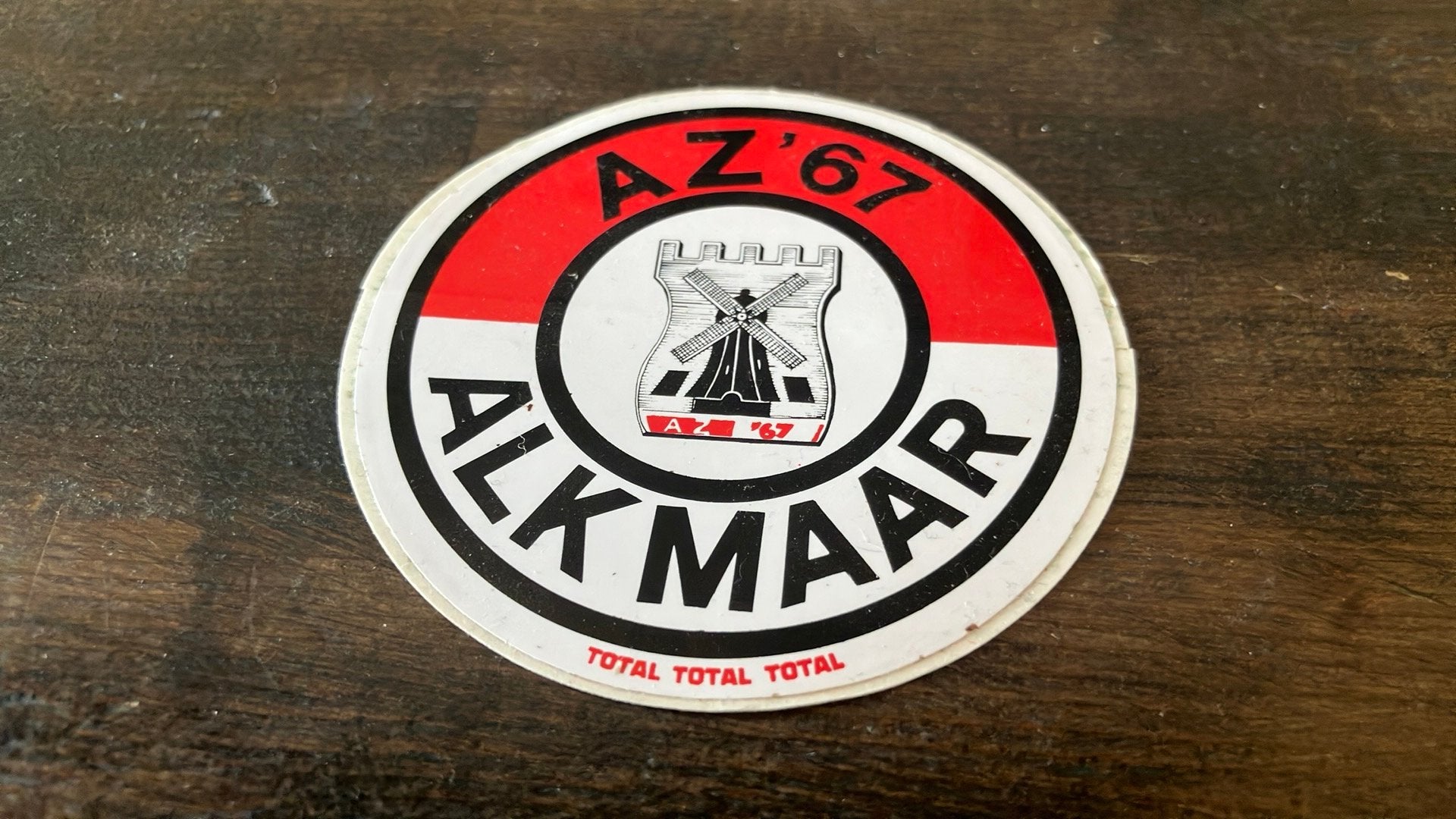 Vintage sticker AZ’67 Alkmaar, Ophalen of Verzenden, Zo goed als nieuw, Sticker