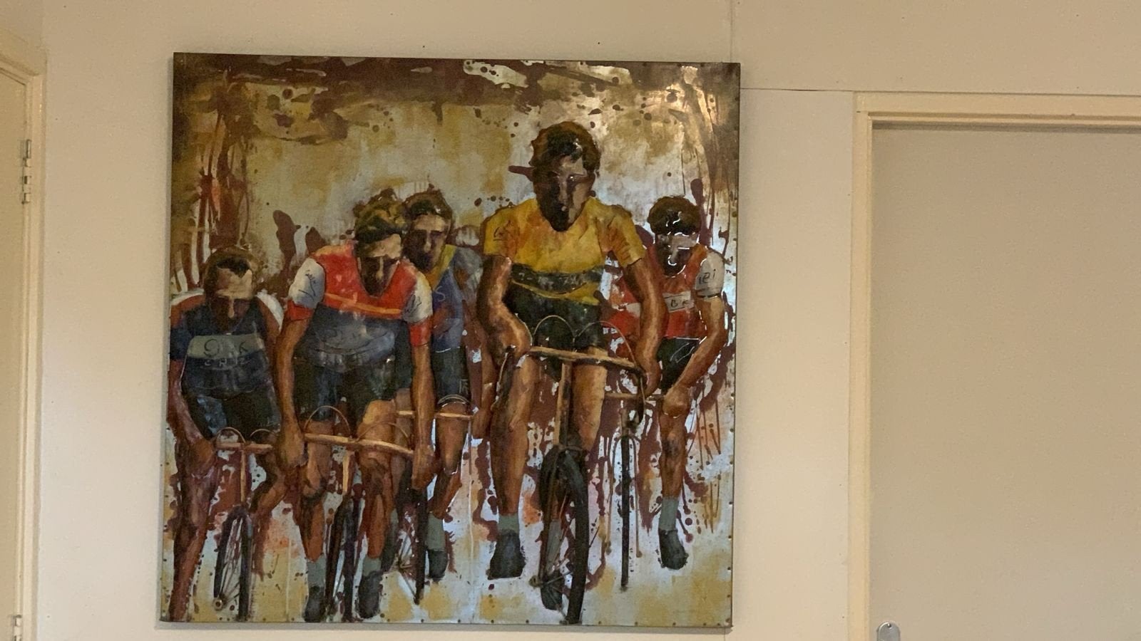 3D Metalen Litho: Le Tour de France Wielrenners, Ophalen, Sport, Lithografie