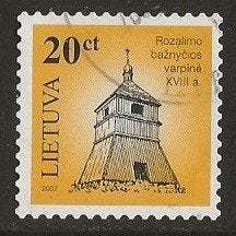 Litouwen 112, toren, Verzenden, Overige landen, Gestempeld
